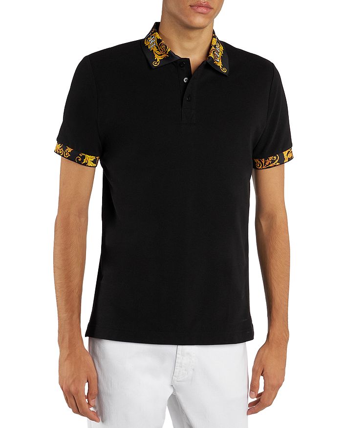 Versace Jeans Couture - Logo Baroque Collar Short Sleeve Polo