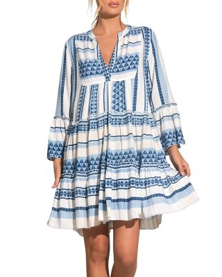 Elan Striped Cotton A Line Mini Dress | Bloomingdale's Women
