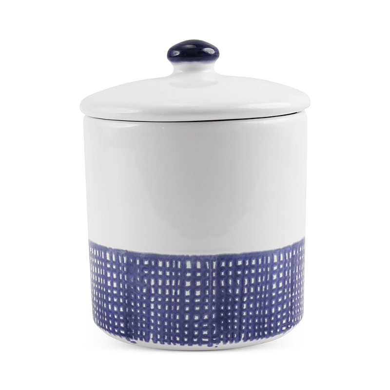Vietri Santorini Geo Medium Canister In Blue