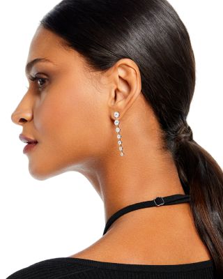 Diamond Drop Earrings in 14K White Gold, 1.50 tcw 