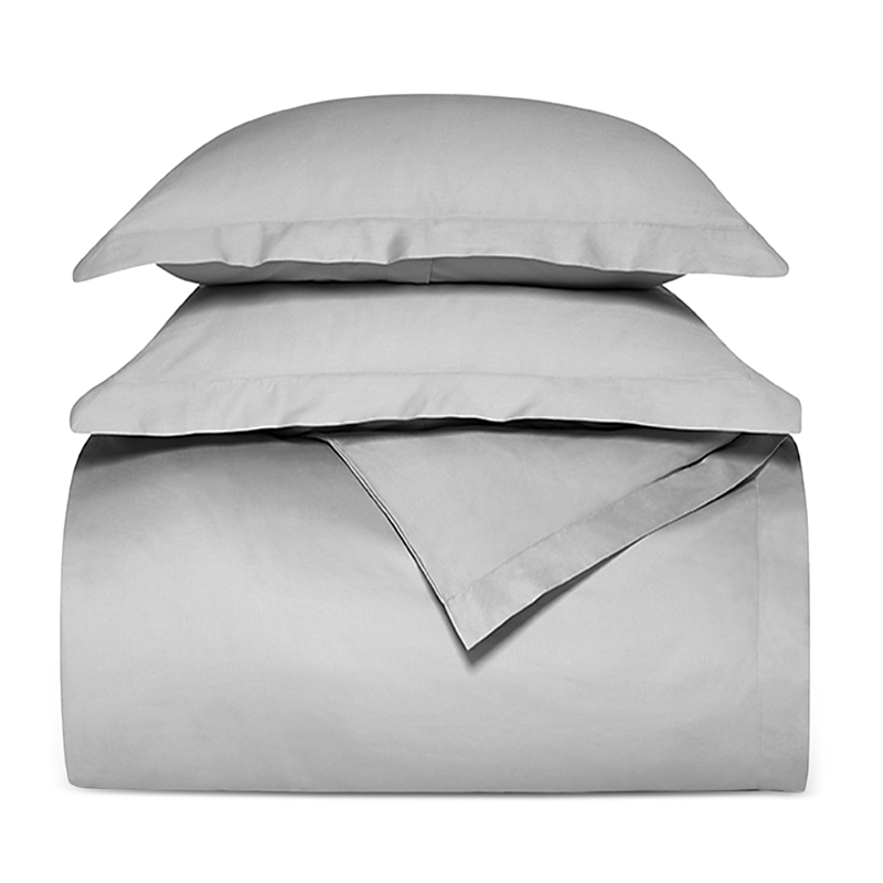 BOLL & BRANCH PERCALE HEMMED DUVET SET, KING/CAL KING