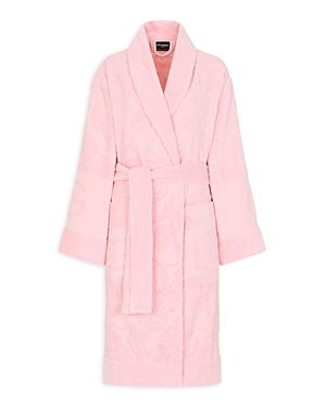 Dolce & Gabbana Long-sleeve Bathrobe In Pink
