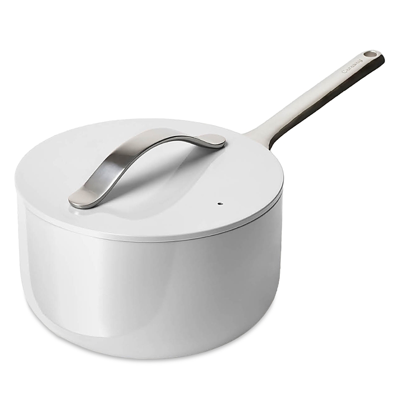 Caraway Nonstick Ceramic 1.75-quart Sauce Pan With Lid In Gray