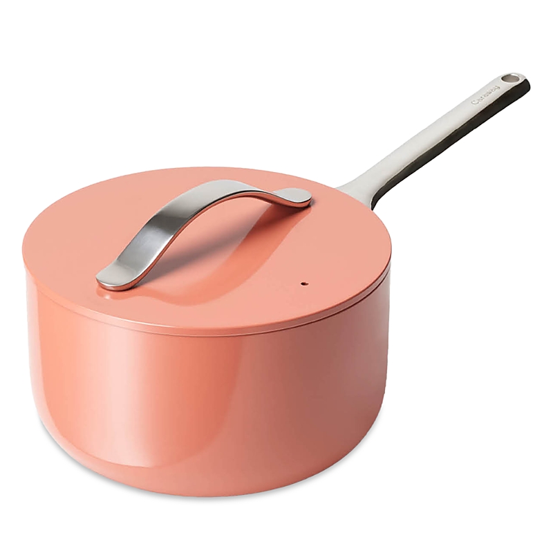 Caraway Nonstick Ceramic 1.75-quart Sauce Pan With Lid In Perracotta