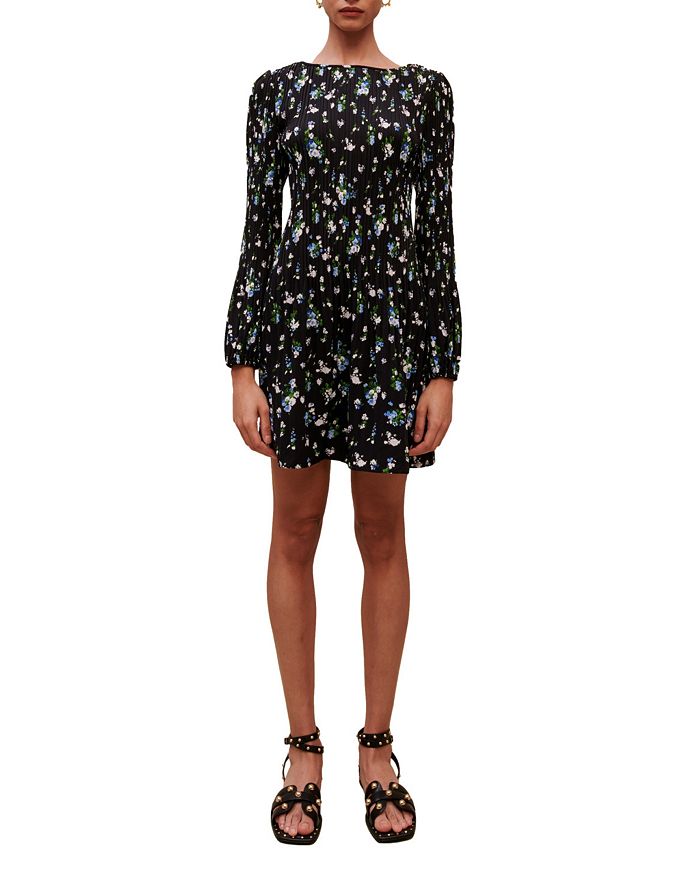 Maje long sleeve skater dress online