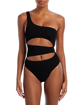 Lucky Brand Women's Sea of Love High Neck One-Piece Swimsuit