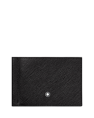 Shop Montblanc Sartorial Leather Bifold Money Clip Wallet In Black