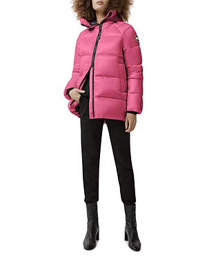 Shop Canada Goose Cypress Hooded Down Puffer Coat In Summit Pink