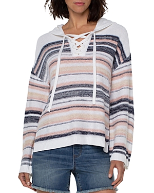 Liverpool Los Angeles Striped Hooded Sweater