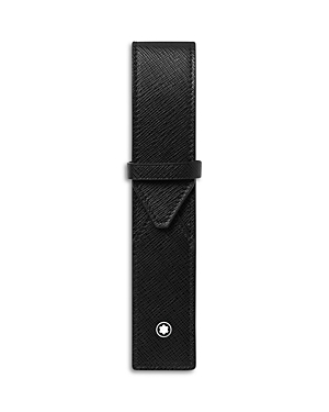 Shop Montblanc Sartorial Leather One Pen Pouch In Black