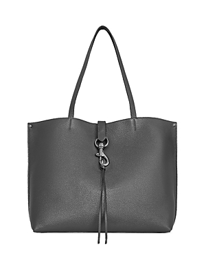 Rebecca Minkoff Megan Calf Leather Tote Bag In Anthracite