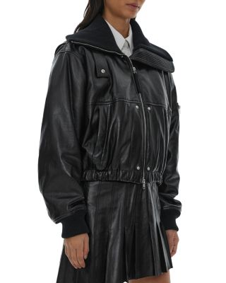 Helmut Lang Leather Bomber Jacket | Bloomingdale's Women