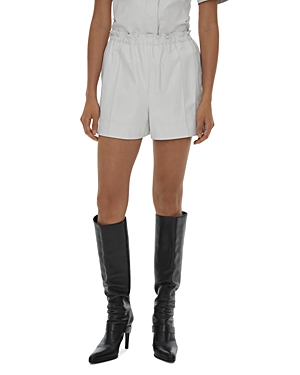 HELMUT LANG LEATHER PULL ON SHORTS