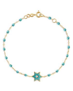 Shop Gigi Clozeau 18k Yellow Gold Etoile Classic Gigi Diamond Star Bracelet In Blue/gold