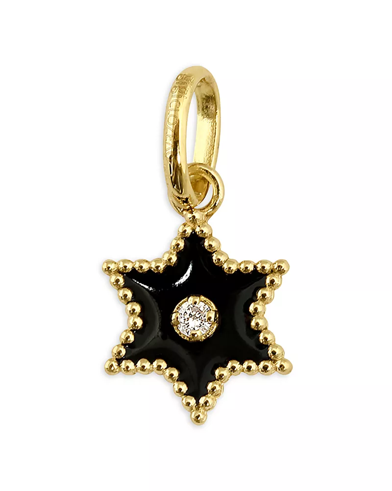Gigi Clozeau 18K Yellow Gold Etoile Black Star Diamond Pendant