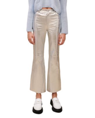 Maje Pluton Leather Flared Leg Pants Bloomingdale's