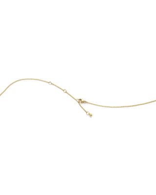 18K Yellow Gold Moonlight Grapes Diamond Bead Lariat Necklace, 17.32"