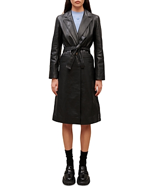 MAJE GRENCHIR LEATHER TRENCH COAT