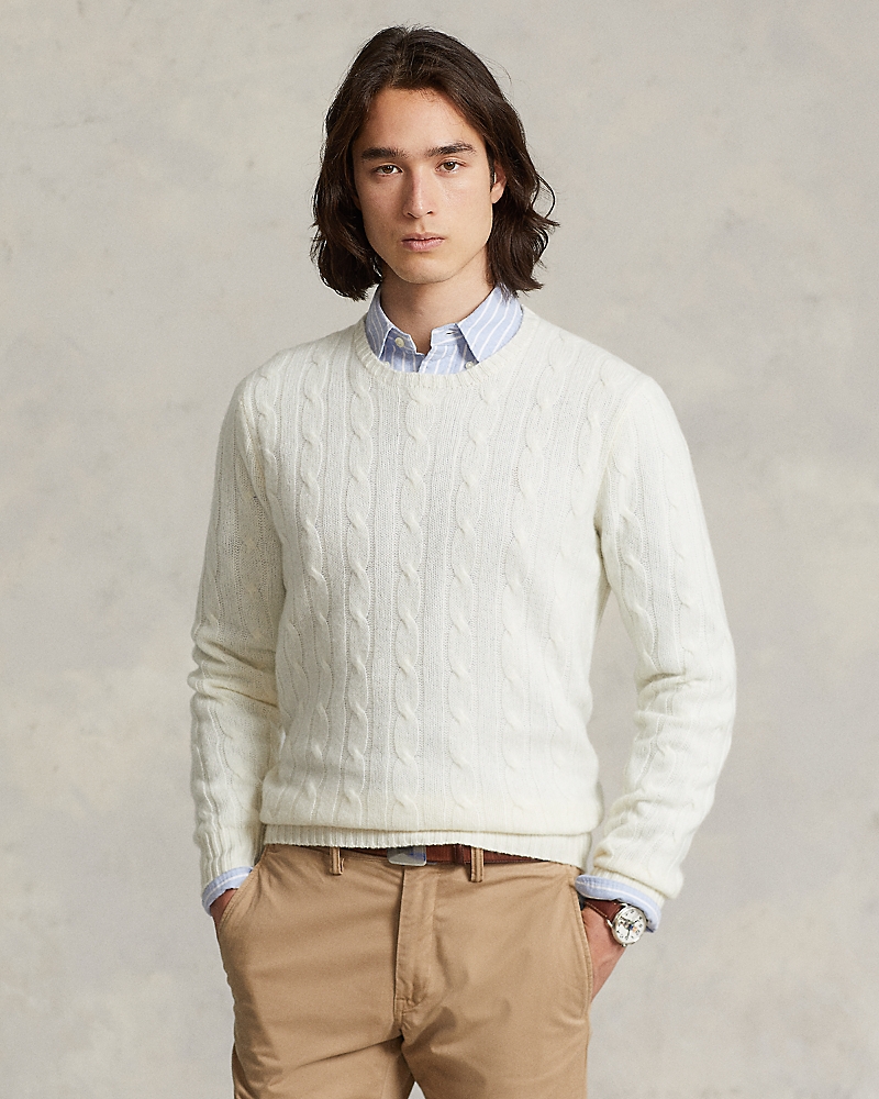 Polo Ralph Lauren Cashmere Cable Knit Crewneck Sweater
