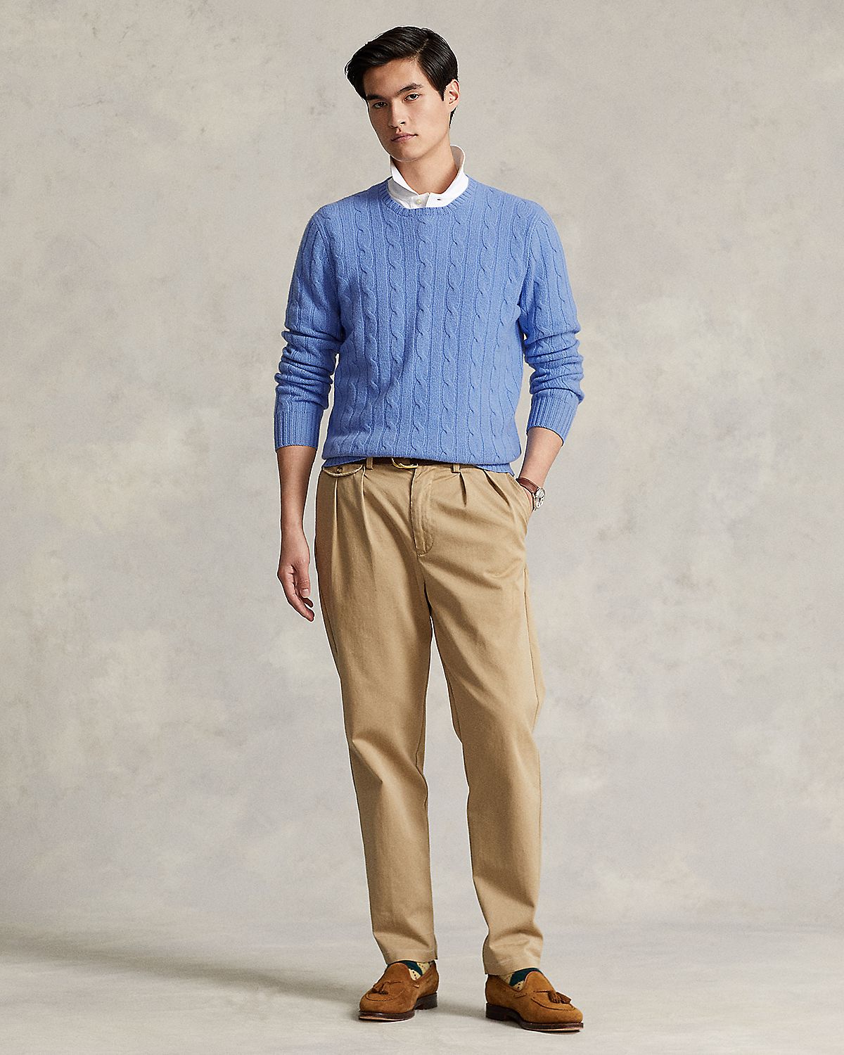 Polo Ralph Lauren Cashmere Cable Knit Crewneck Sweater