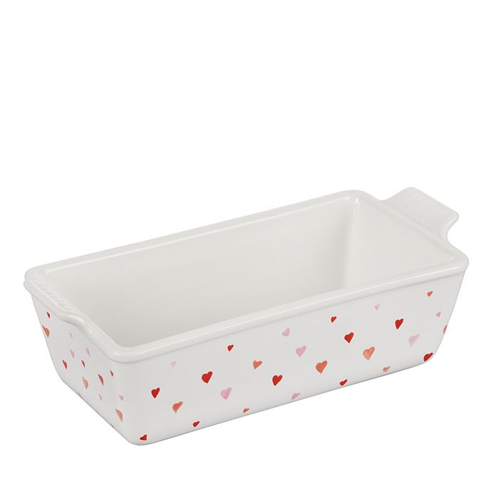 Le Creuset L'Amour Collection Loaf Pan, White with Heart Applique