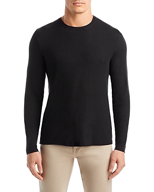 Atm Anthony Thomas Melillo Modal Rib Oversized Long Sleeve Crew Neck Tee In Black