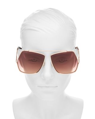 Elsa Geometric Sunglasses, 64mm