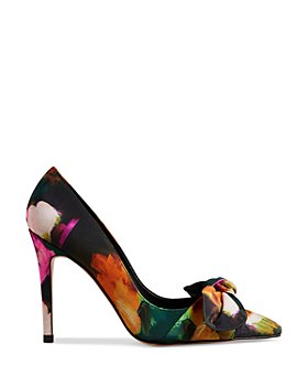 Ted Baker - Women's Ryoh Pointed Toe Bow Accent Art Print High Heel Pumps