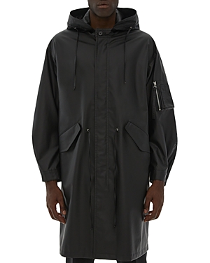 Helmut Lang Men's Rubber Laminated Parka Jacket In Black