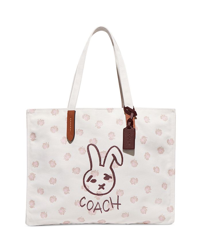 Coach Outlet Gallery Tote With Americana Star Print in White