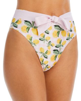 Capittana - Lina Lemon Vichy High Waist Bikini Bottom