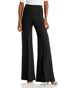 Rosetta Getty Pintuck Flare Scuba Pants In Black