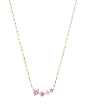 Adina Reyter 14k Yellow Gold Pink Sapphire & Diamond Collar Necklace, 15-16" In Pink/gold