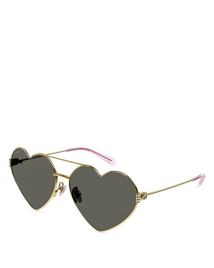 Gucci - Not A Fork Heart Sunglasses, 62mm
