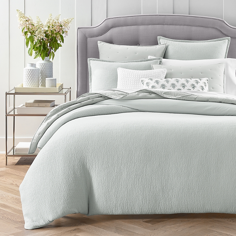 Sky Textured Matelasse Duvet Cover Set, King - Exclusive In Mineral Grey