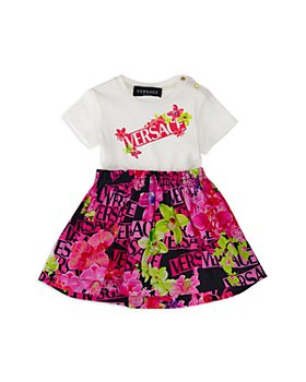 Versace - Girls' Floral Printed Logo Dress - Baby