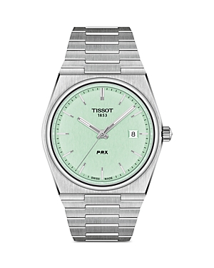 Shop Tissot Prx Watch, 40mm In Green/silver