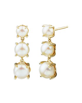 Bloomingdale's - Cultured Freshwater Button Pearl Drop Earrings in 14K Yellow Gold- 100% Exclusive
