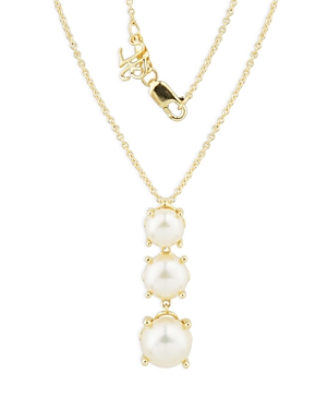 Bloomingdale's Cultured Freshwater Button Pearl Drop Pendant Necklace In 14k Yellow Gold, 18 - 100% Exclusive In Gold/white