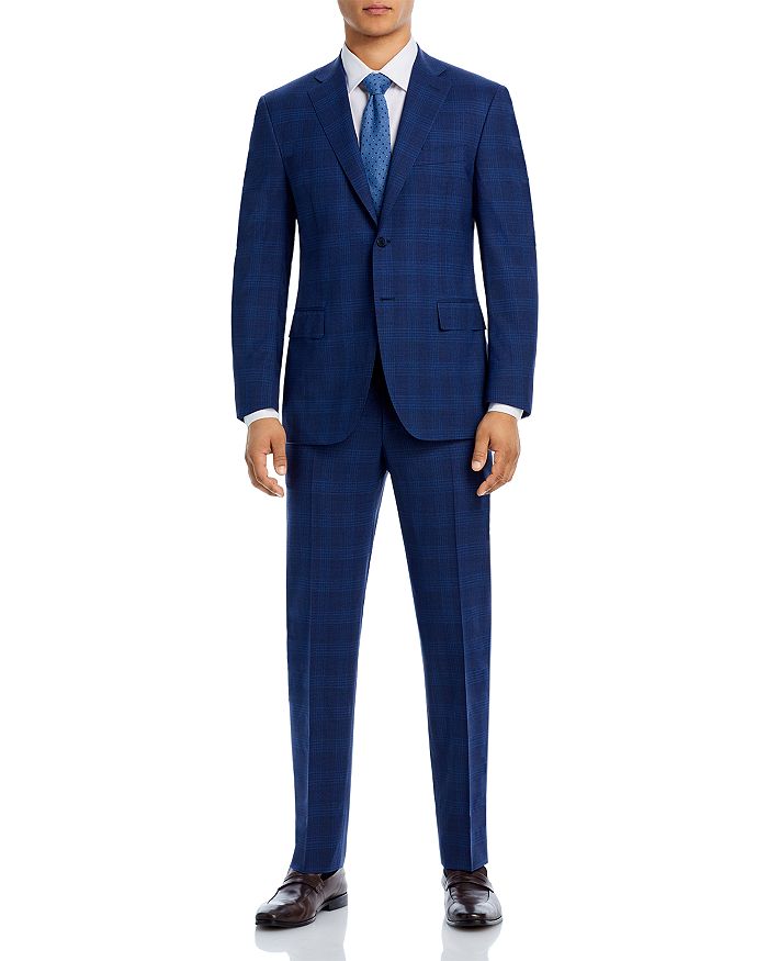 Canali - Siena Classic Fit Blue/Navy Tonal Plaid Suit