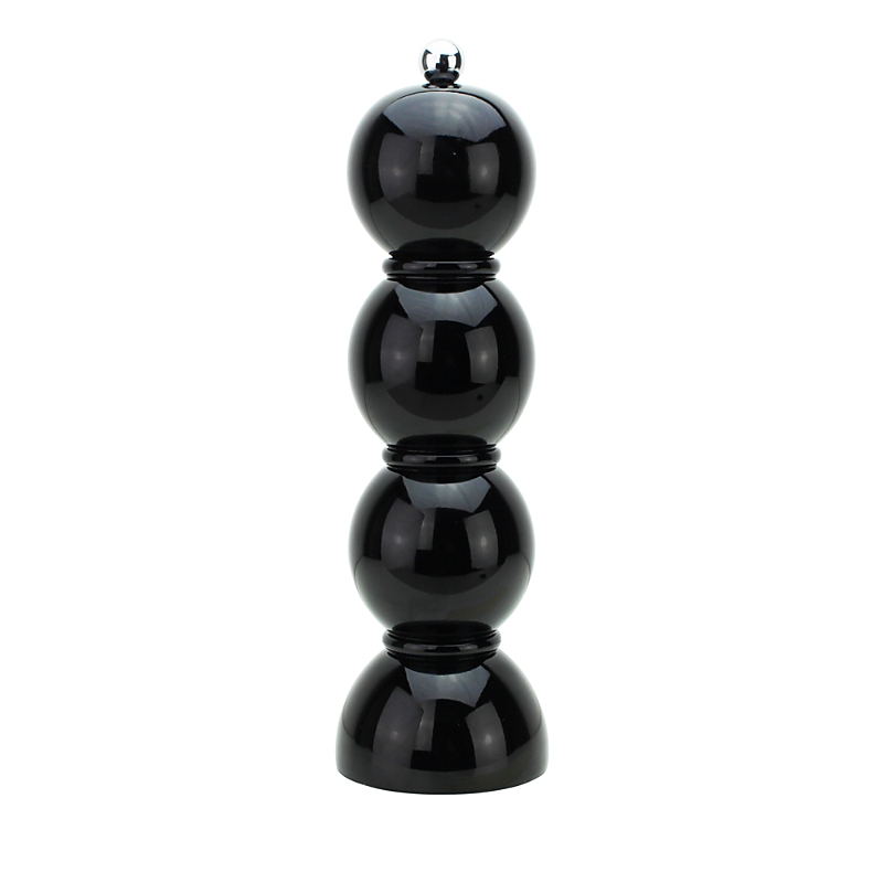 Addison Ross Bobbin Lacquered Salt Or Pepper Mill Grinder In Black