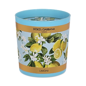 Shop Dolce & Gabbana Lemon Scented Candle 8.81 Oz. In Light Blue