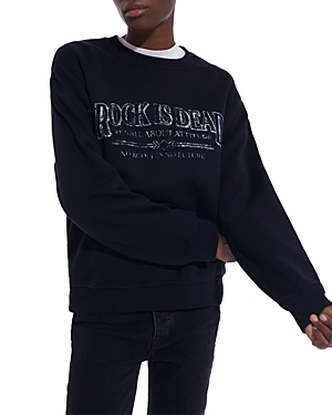 The Kooples Rock Is Dead Sweatshirt In Black
