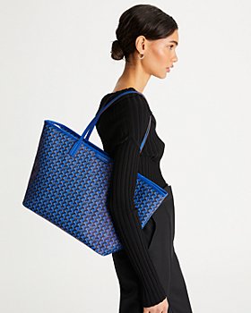 Tory Burch blue/black large tote Bag design 
