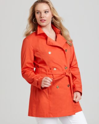 michael kors plus size trench coat