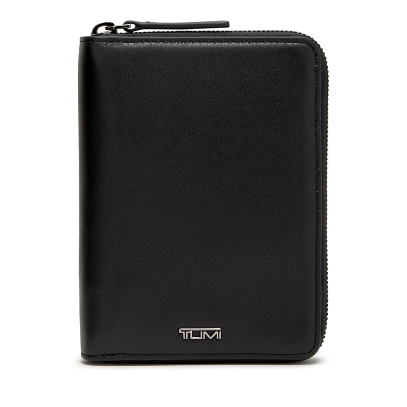 Tumi Belden Leather Zip Passport Case In Black