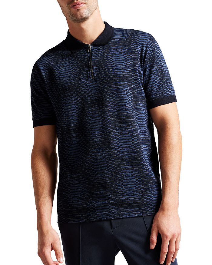 Ted Baker - Ono Jacquard Distorted Spot Polo