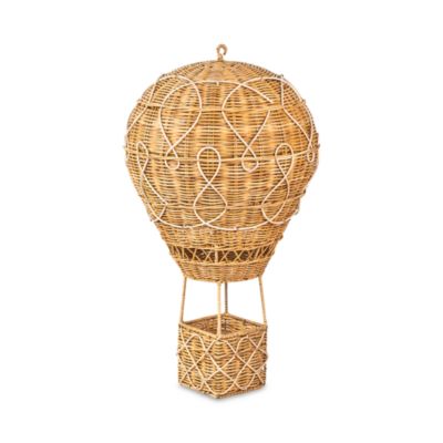 Provence Rattan Whitewash Large Hot Air Balloon Basket
