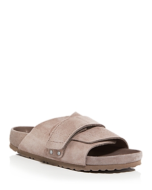 Birkenstock Kyoto Slide Suede In Taupe