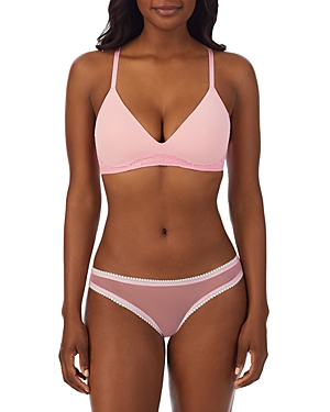 On Gossamer Ongossamer Sleek & Lace Wireless Free Lift Bra In Softcoral